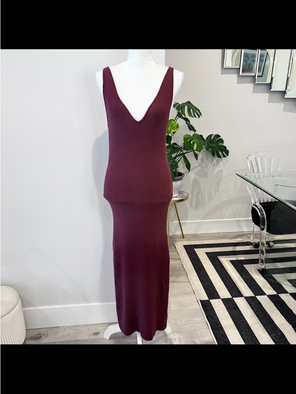 Free People Burgundy Dress
